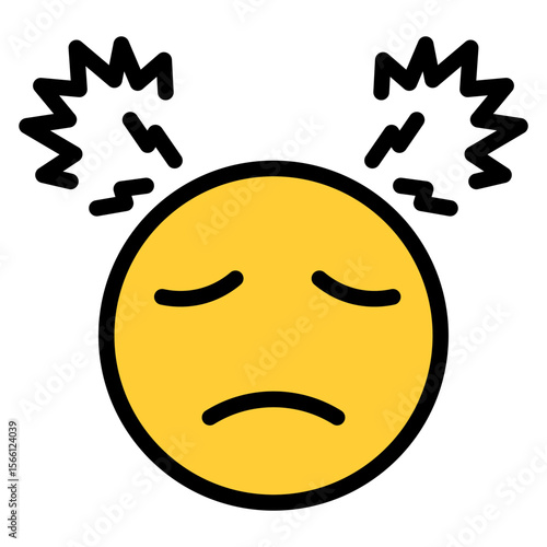 Overwhelmed icon vector image. Can be used for Burnout.
