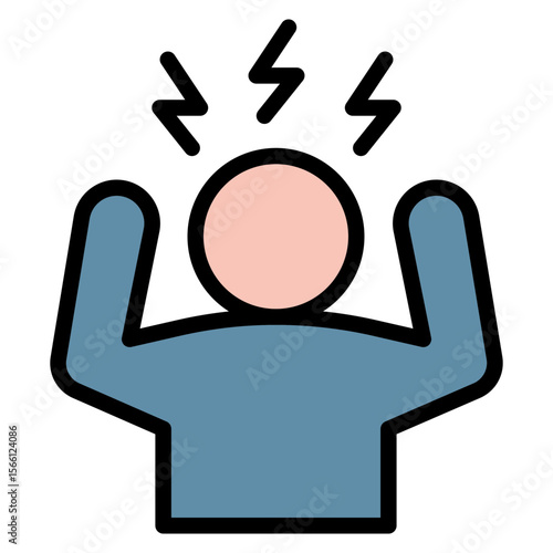 Stress icon vector image. Can be used for Burnout.