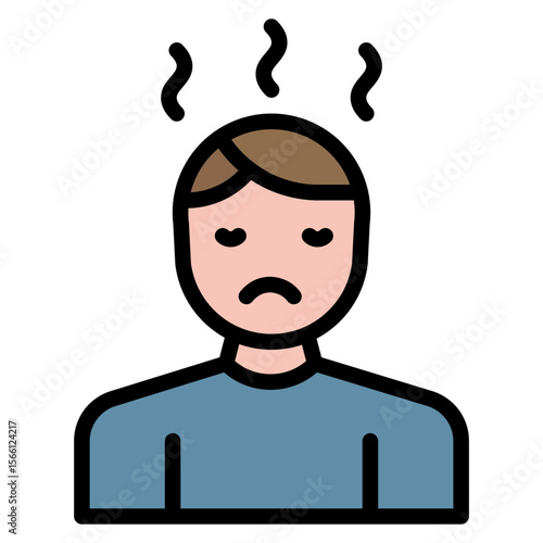 Unmotivated icon vector image. Can be used for Burnout.