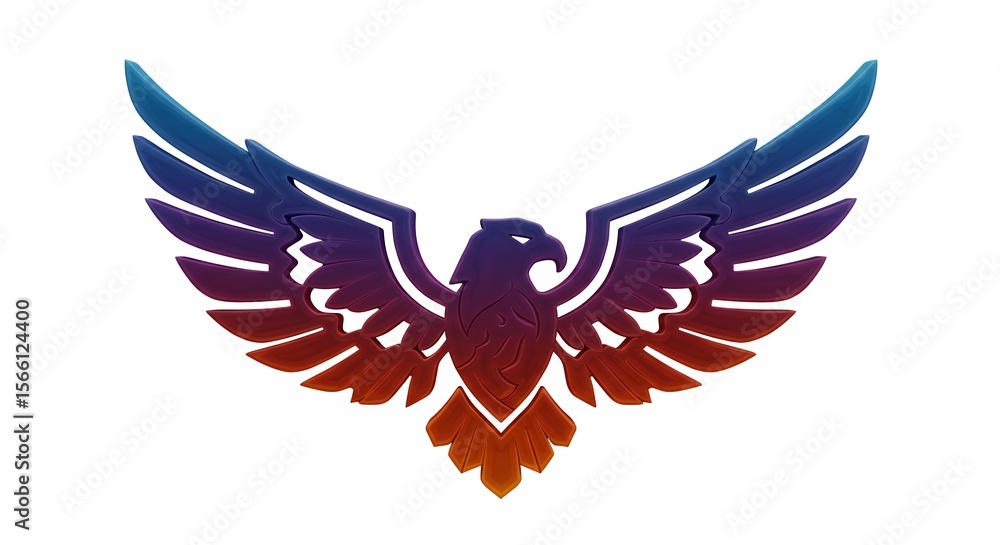 Obraz premium Color gradient eagle graphic design