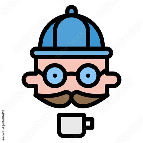 Hipster icon vector image. Can be used for Urban Tribes.