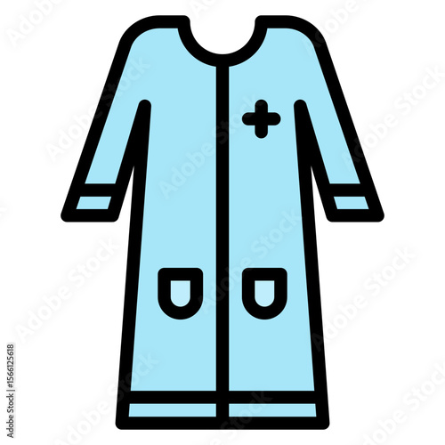 Patient Gown icon vector image. Can be used for Plastic and Cosmetic Surgery.