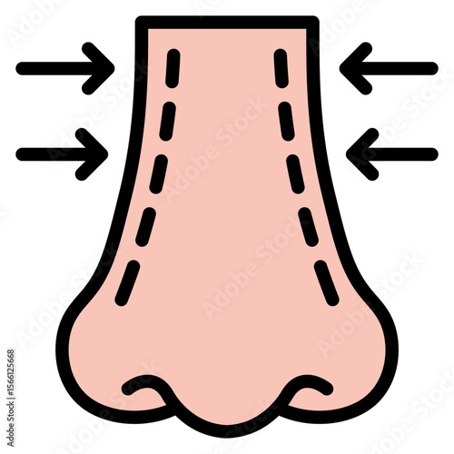 Rhinoplasty icon vector image. Can be used for Plastic and Cosmetic Surgery.