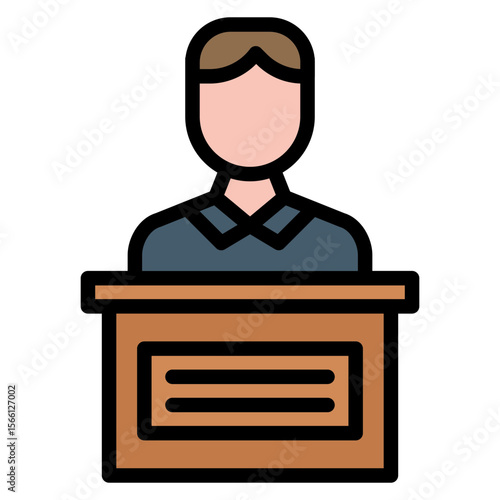 Witness icon vector image. Can be used for Legal Services.