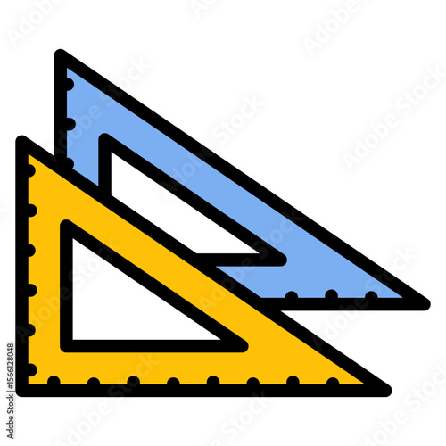Drafting Triangle icon vector image. Can be used for Engineer in Mechanics.
