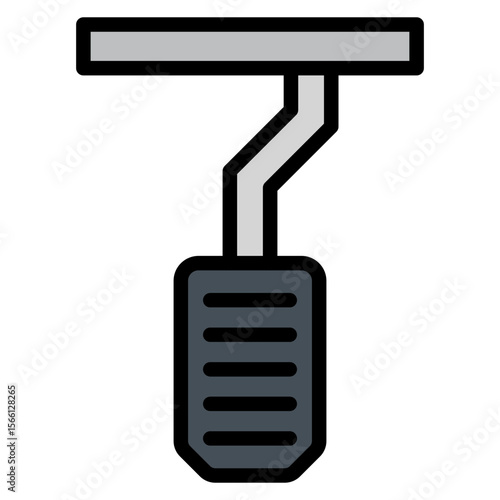 Accelerator Pedal icon vector image. Can be used for Driving School.