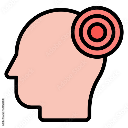 Migraine icon vector image. Can be used for Body Ache.