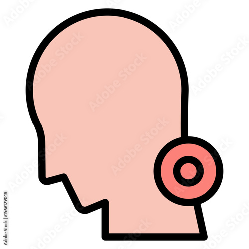 Neck Pain icon vector image. Can be used for Body Ache.
