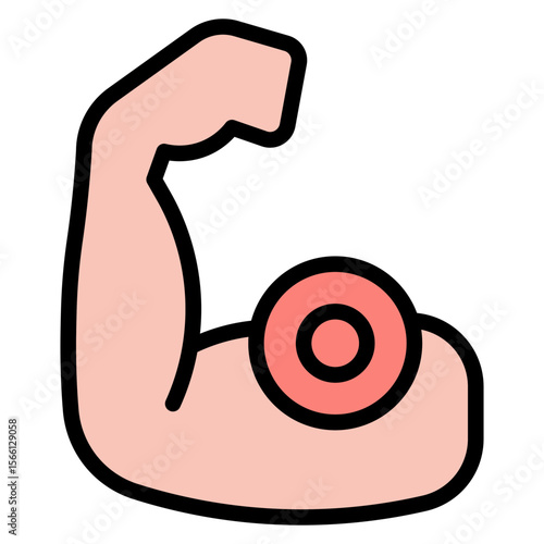 Muscle Strain icon vector image. Can be used for Body Ache.