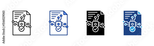 Smart Contract icon sheet multiple style collection