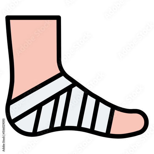 Sprain icon vector image. Can be used for Body Ache.