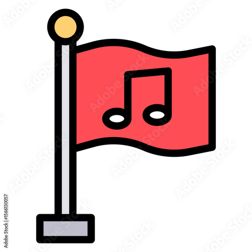 Rock Anthem icon vector image. Can be used for Rock and Roll.