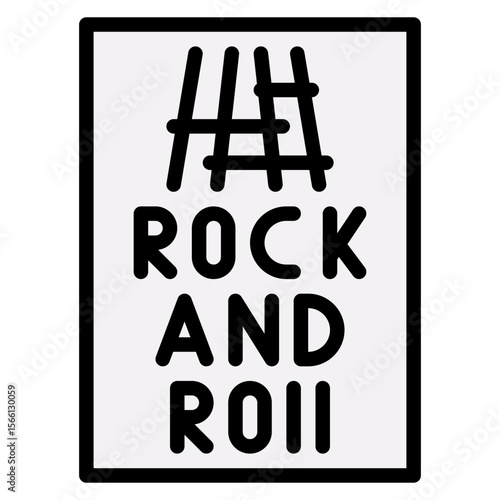 Rock and Roll Hall of Fame icon vector image. Can be used for Rock and Roll.