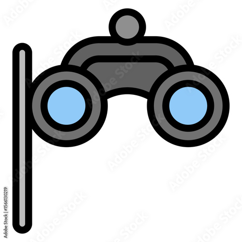 Binoculars icon vector image. Can be used for Cruiser.