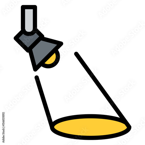 Searchlight icon vector image. Can be used for Rescue And Response.