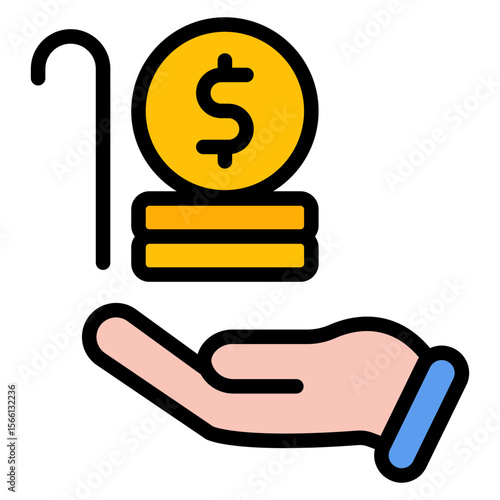 Retirement Fund icon vector image. Can be used for Retirement.