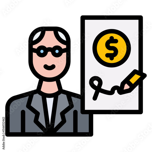 Retirement Portfolio icon vector image. Can be used for Retirement.