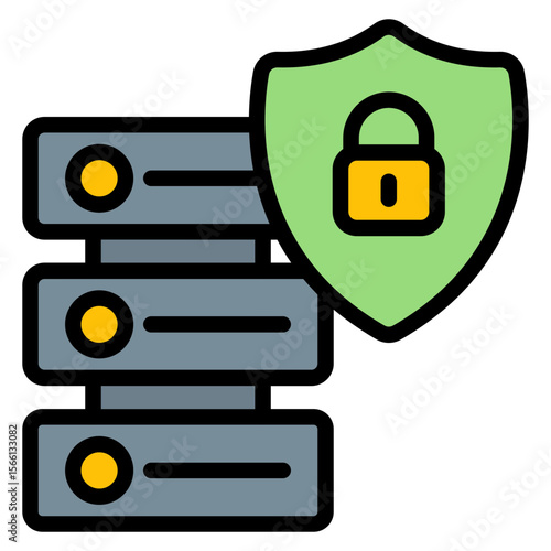 Secure server icon vector image. Can be used for Information Security.