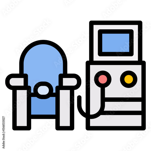 Kidney Dialysis Machine icon vector image. Can be used for Psychiatric Hospitals.