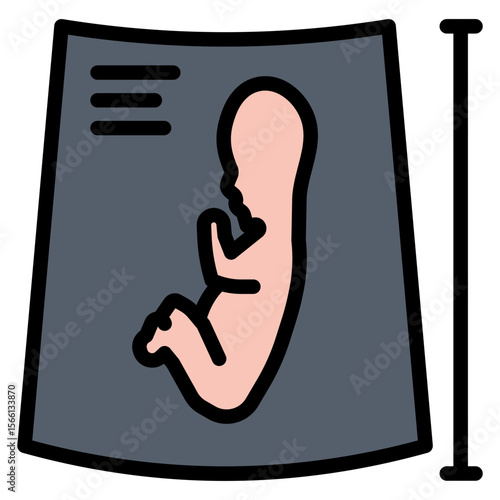 Obstetric Ultrasound icon vector image. Can be used for Psychiatric Hospitals.