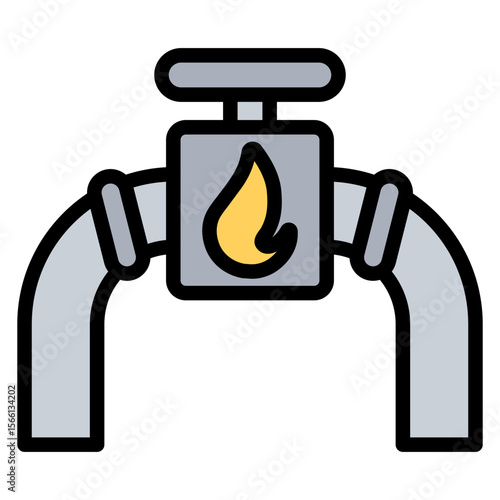 Natural Gas icon vector image. Can be used for Oil And Gas.