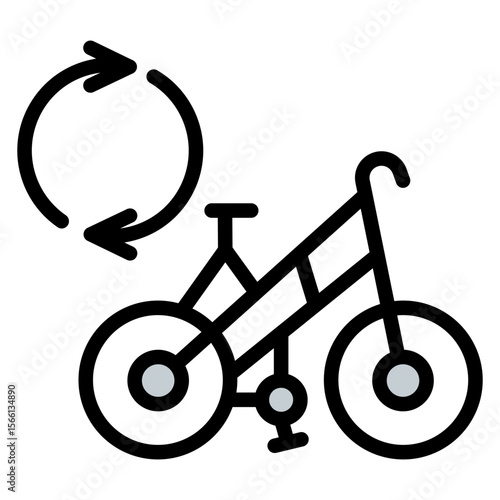Bike Sharing icon vector image. Can be used for Eco Development.