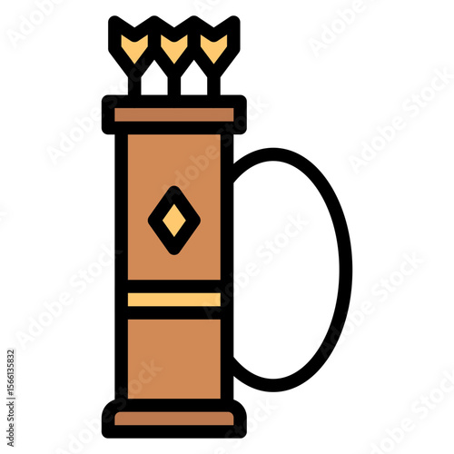 Royal Quiver icon vector image. Can be used for Empire.