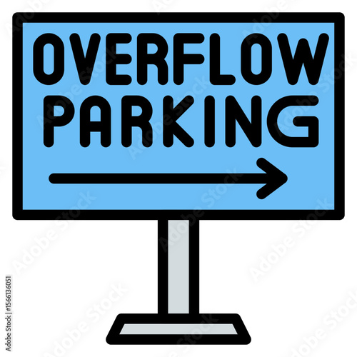 Overflow Parking icon vector image. Can be used for Parking.