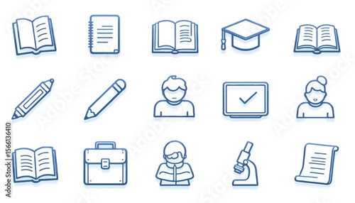 Collection of Cute Cartoon Tiger Cubs in Various Poses on White Background