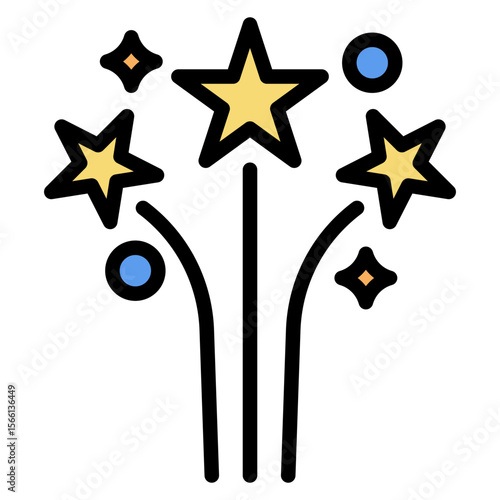 Anniversary Fireworks icon vector image. Can be used for Anniversary.