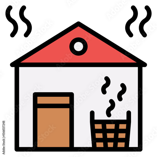 Sauna icon vector image. Can be used for Social Club.