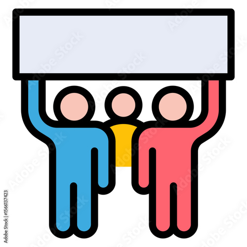 Crowd icon vector image. Can be used for Protest.