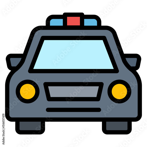 Police Car icon vector image. Can be used for Protest.