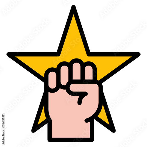 Revolution icon vector image. Can be used for Protest.