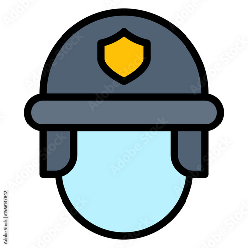 Riot Helmet icon vector image. Can be used for Protest.