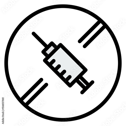 Anti Vaccination icon vector image. Can be used for Protesting and Civil Disobedience.