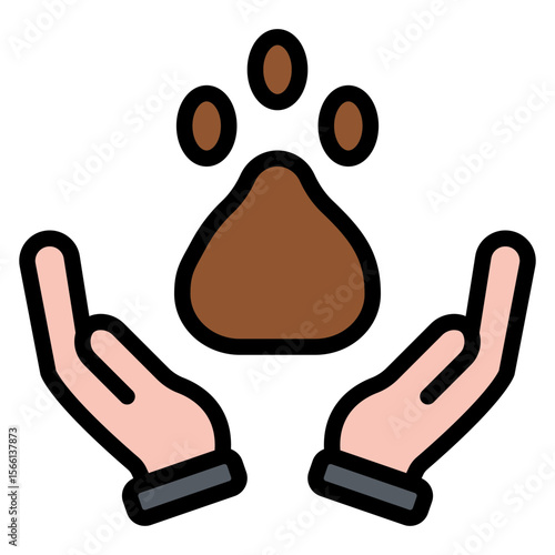 Animal Rights icon vector image. Can be used for Protesting and Civil Disobedience.