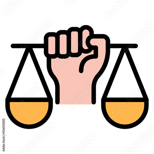 Civil Rights icon vector image. Can be used for Protesting and Civil Disobedience.