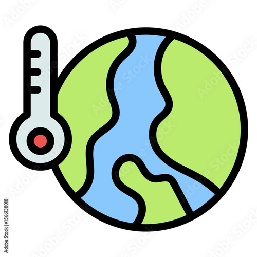 Climate Change icon vector image. Can be used for Protesting and Civil Disobedience.