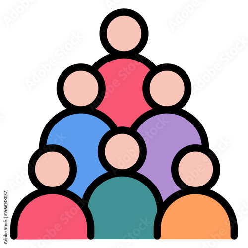 Crowd icon vector image. Can be used for Protesting and Civil Disobedience.