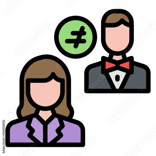 Discrimination icon vector image. Can be used for Protesting and Civil Disobedience.