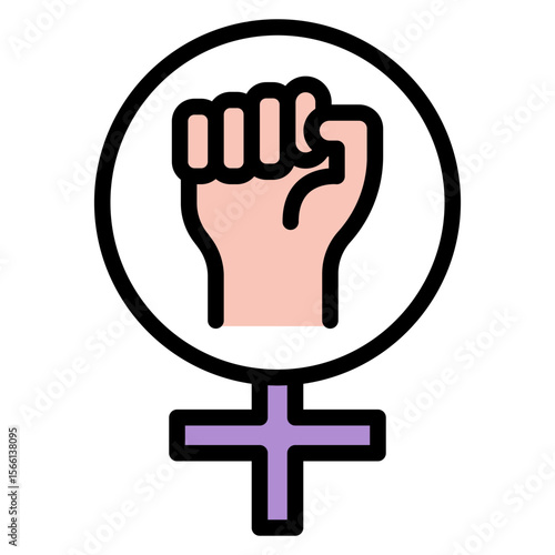 Feminism icon vector image. Can be used for Protesting and Civil Disobedience.