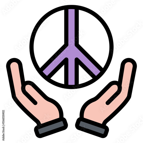 Peaceful icon vector image. Can be used for Protesting and Civil Disobedience.