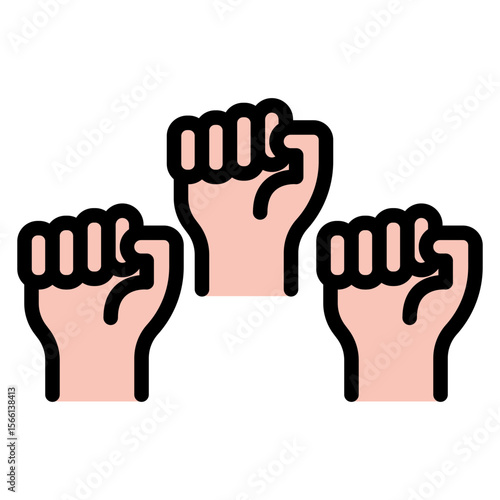 Protest icon vector image. Can be used for Protesting and Civil Disobedience.