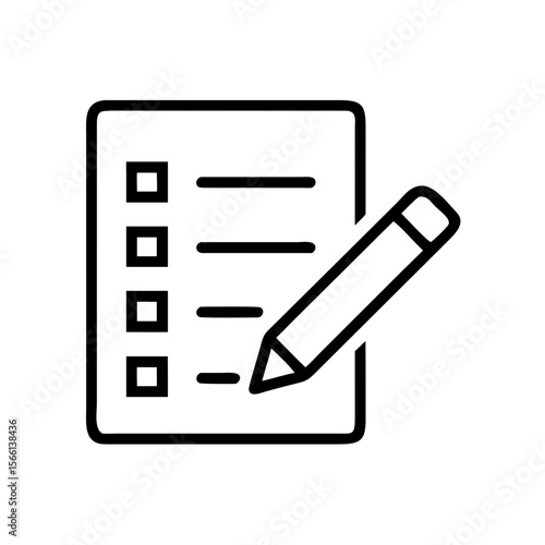 Editable Stroke Survey and Feedback Icons Set – Vector Line Style for Questionnaire, Rating, and Poll UI Design