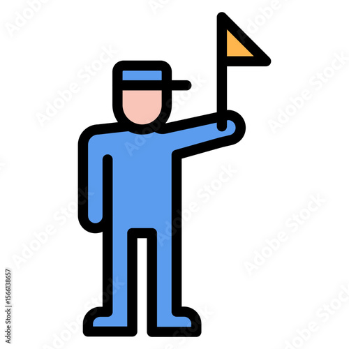 Protester Male icon vector image. Can be used for Protesting and Civil Disobedience.