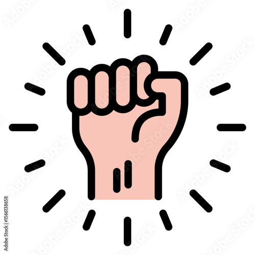 Revolution icon vector image. Can be used for Protesting and Civil Disobedience.