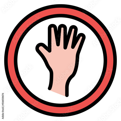 Stop icon vector image. Can be used for Protesting and Civil Disobedience.