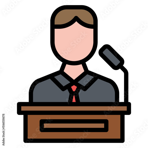 Speech icon vector image. Can be used for Protesting and Civil Disobedience.