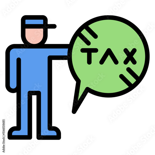 Tax Resistance icon vector image. Can be used for Protesting and Civil Disobedience.